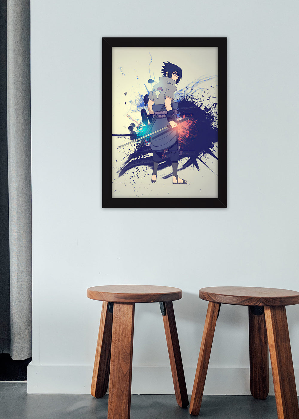 Quadro Decorativo Sasuke - Naruto - Com vidro