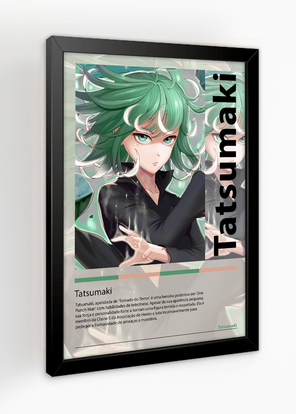 Quadro Decorativo Tatsumaki - One-Punch Man - Com vidro