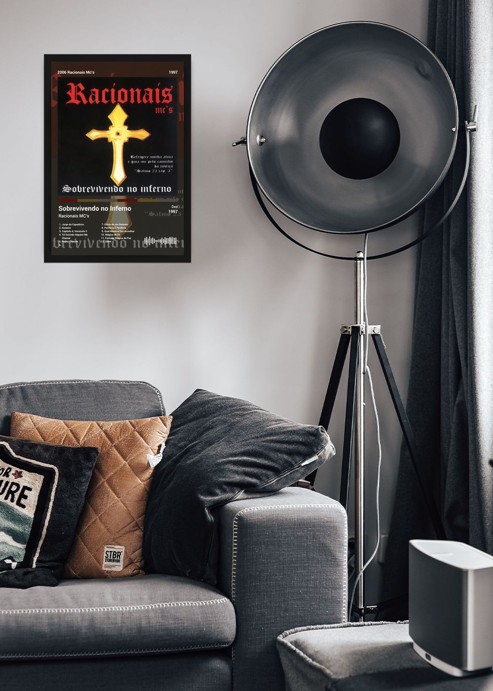 Quadro Racionais MC's Sobrevivendo no... (Colored) Com Vidro