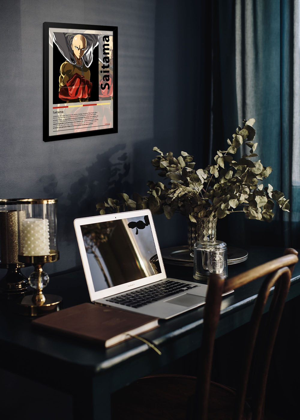 Quadro Decorativo Saitama - One-Punch Man - Com vidro