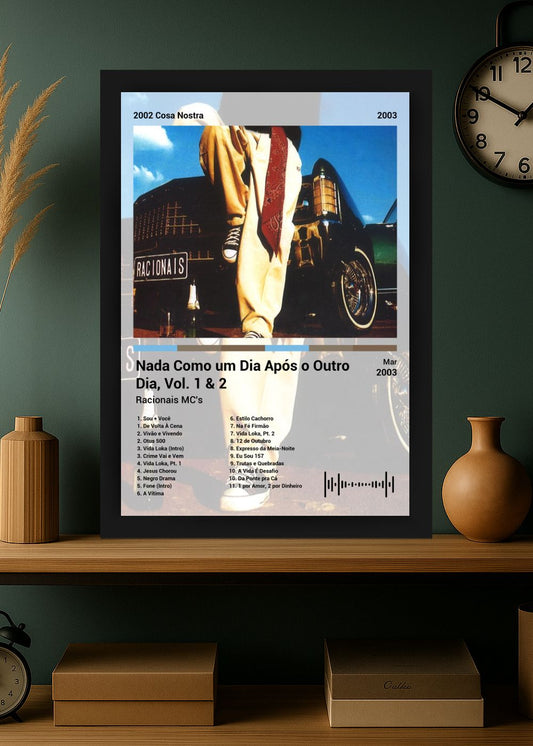 Quadro Racionais MC's Nada Como um Dia ... (Light) Com Vidro