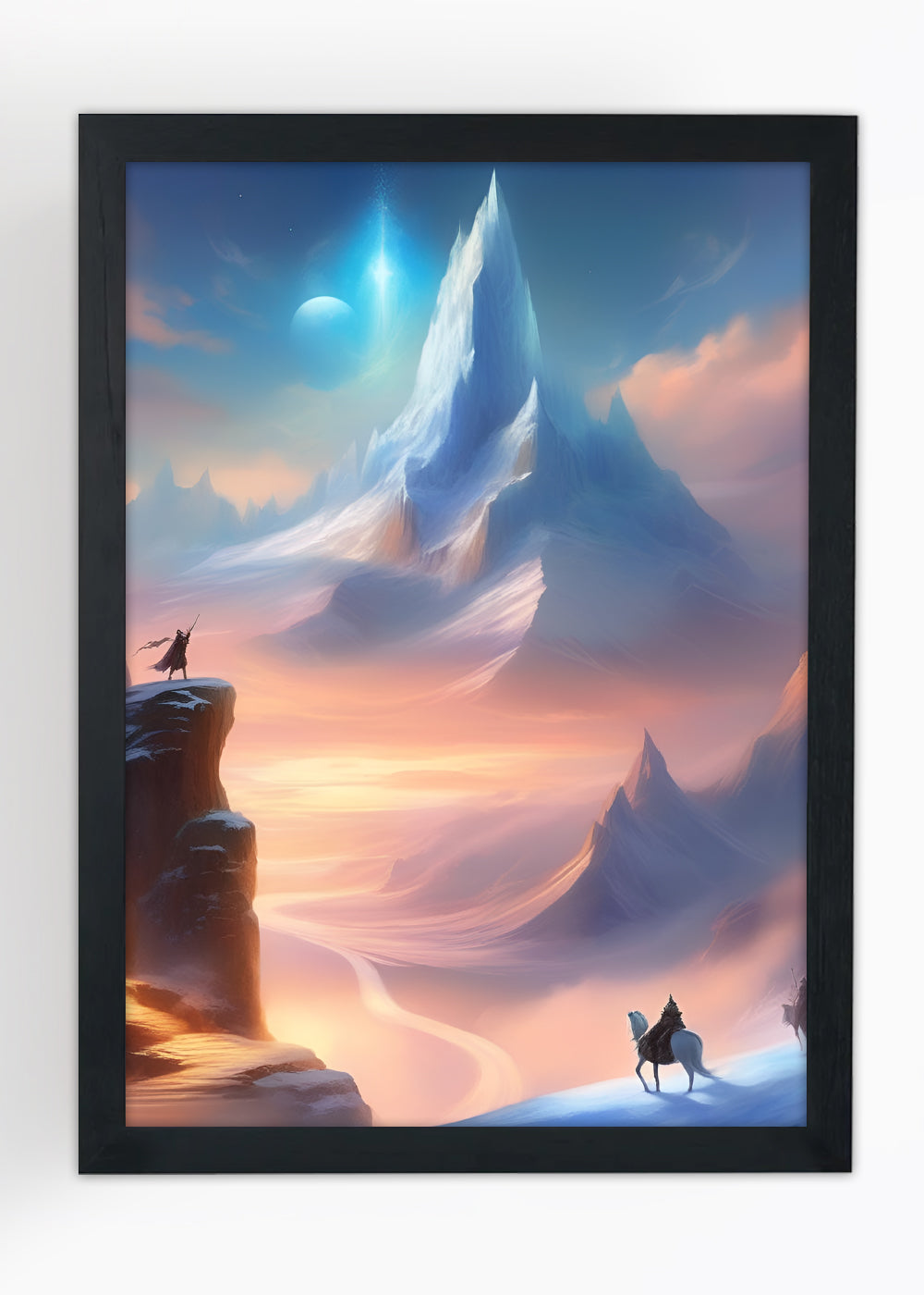 Quadro Reino de Jotunheim - Mitologia nórdica - Com vidro