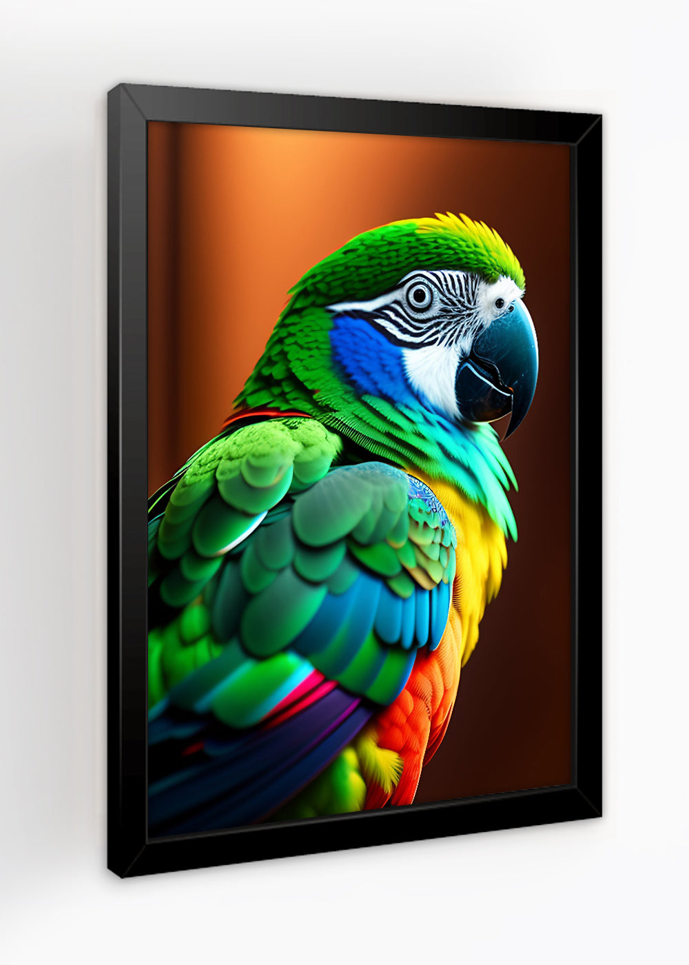 Quadro Decorativo Papagaio selvagem - Animais - Com vidro