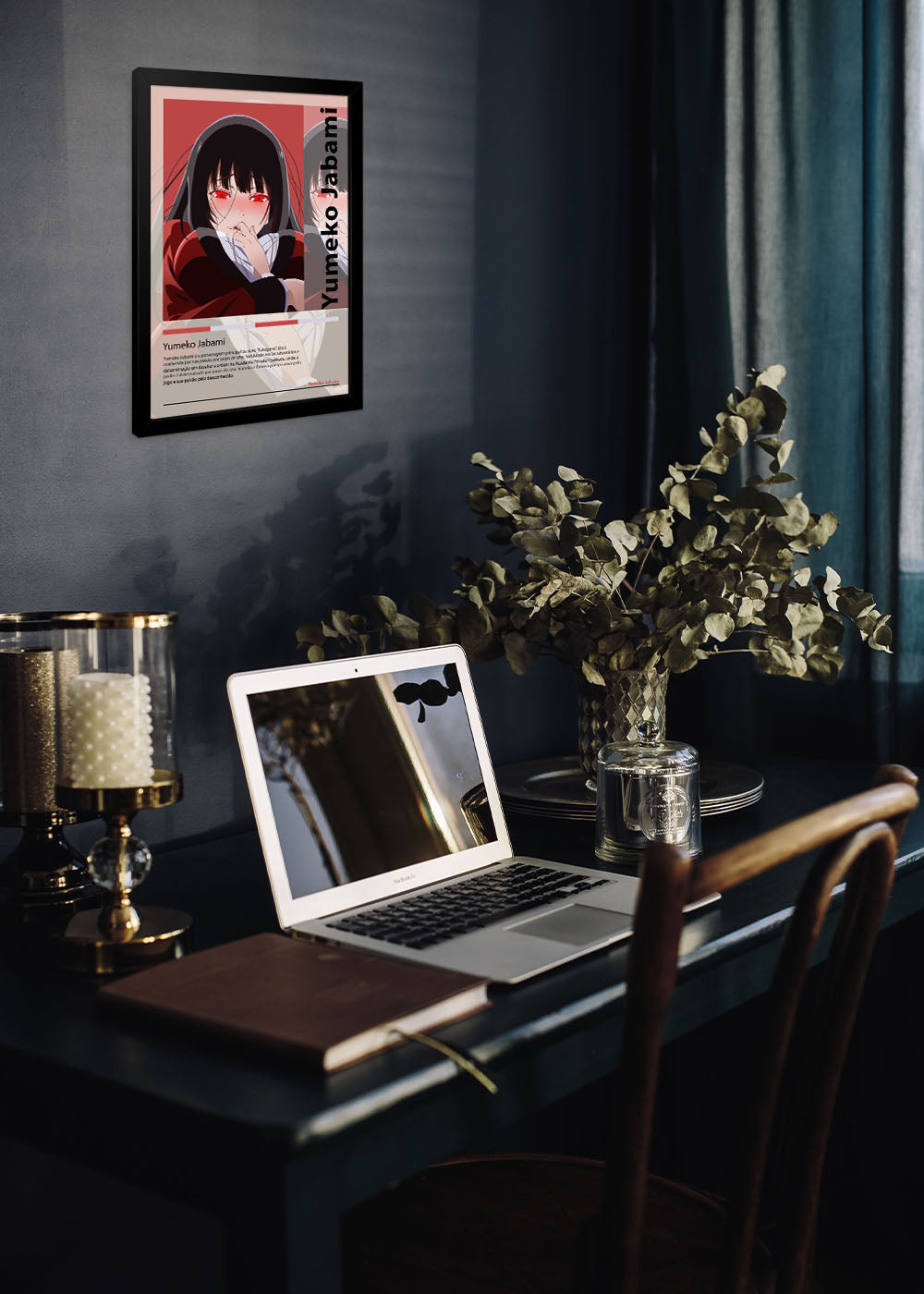 Quadro Decorativo Yumeko Jabami - Kakegurui - Com vidro