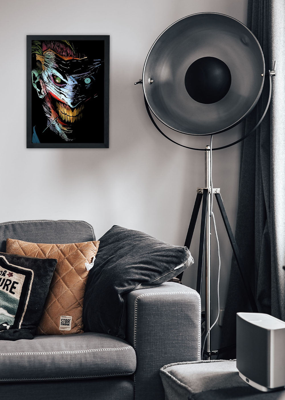 Quadro Decorativo Coringa - DC - Com vidro