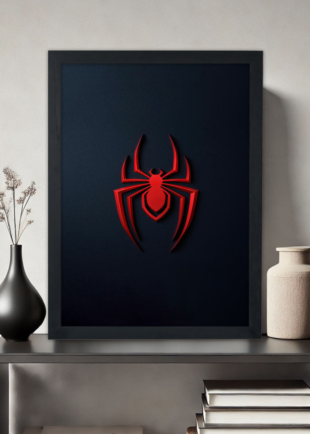Quadro Logo do Homem-aranha - Com vidro
