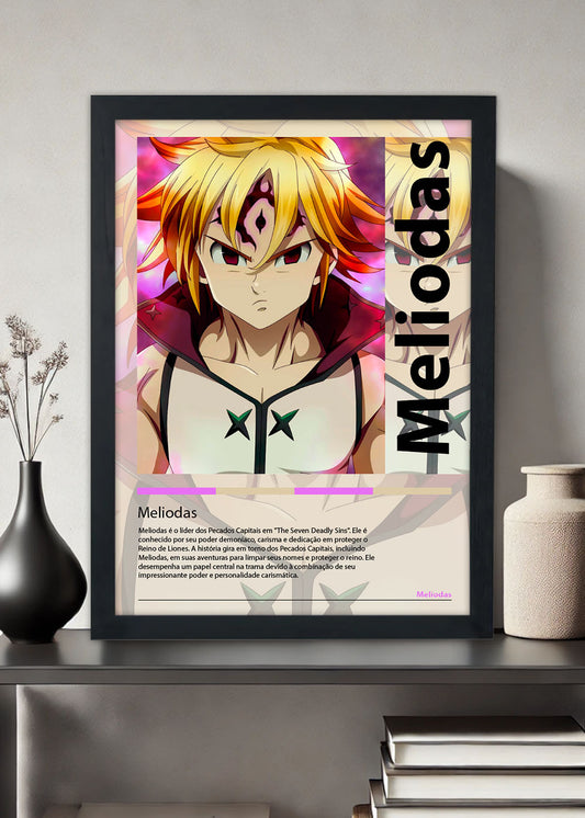 Quadro Meliodas - The Seven Deadly Sins - Com vidro