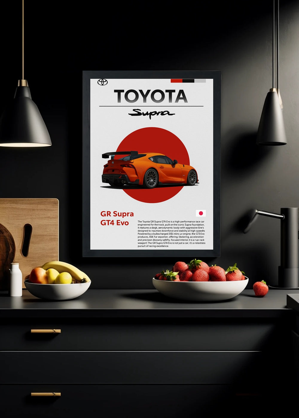 Quadro decorativo GR Supra GT4 Evo – Com vidro