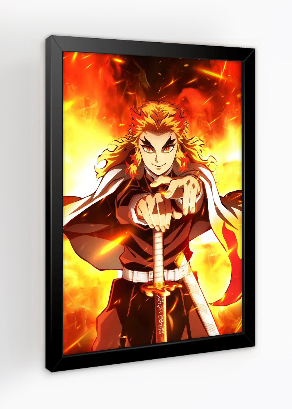 Quadro Decorativo Demon Slayer - Kyojuro Rengoku - Com vidro