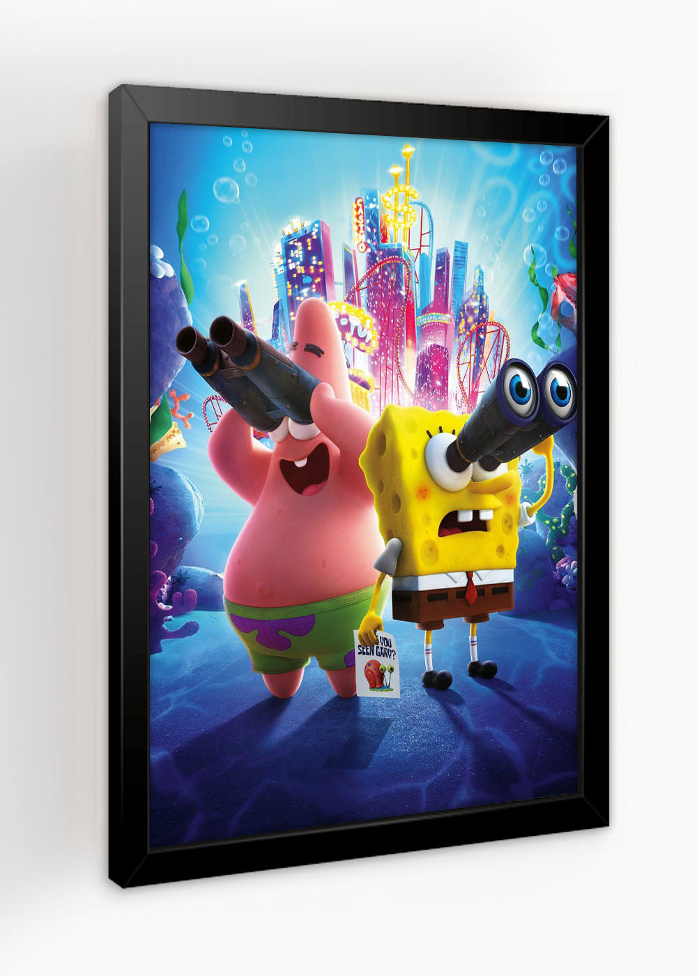 Quadro Decorativo Bob Esponja e Patrick - Com vidro