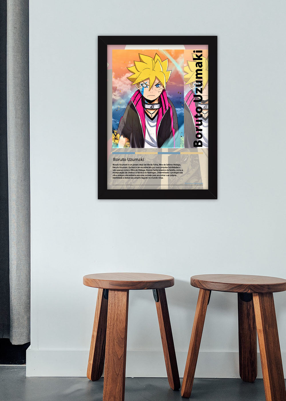 Quadro Boruto Uzumaki - Com vidro