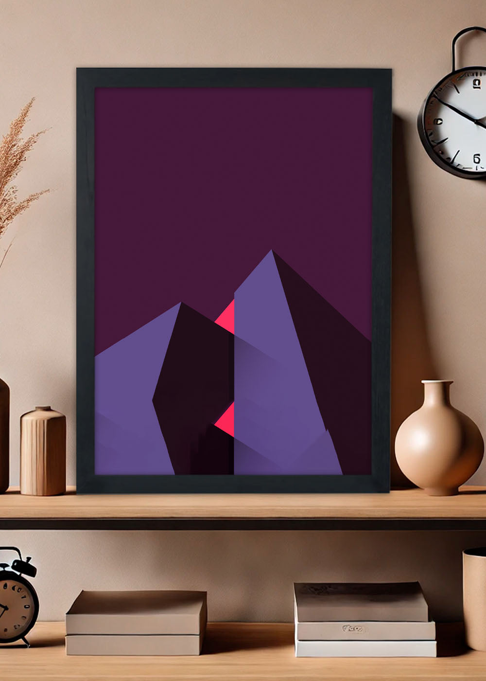 Quadro Decorativo Geométrico - Com vidro