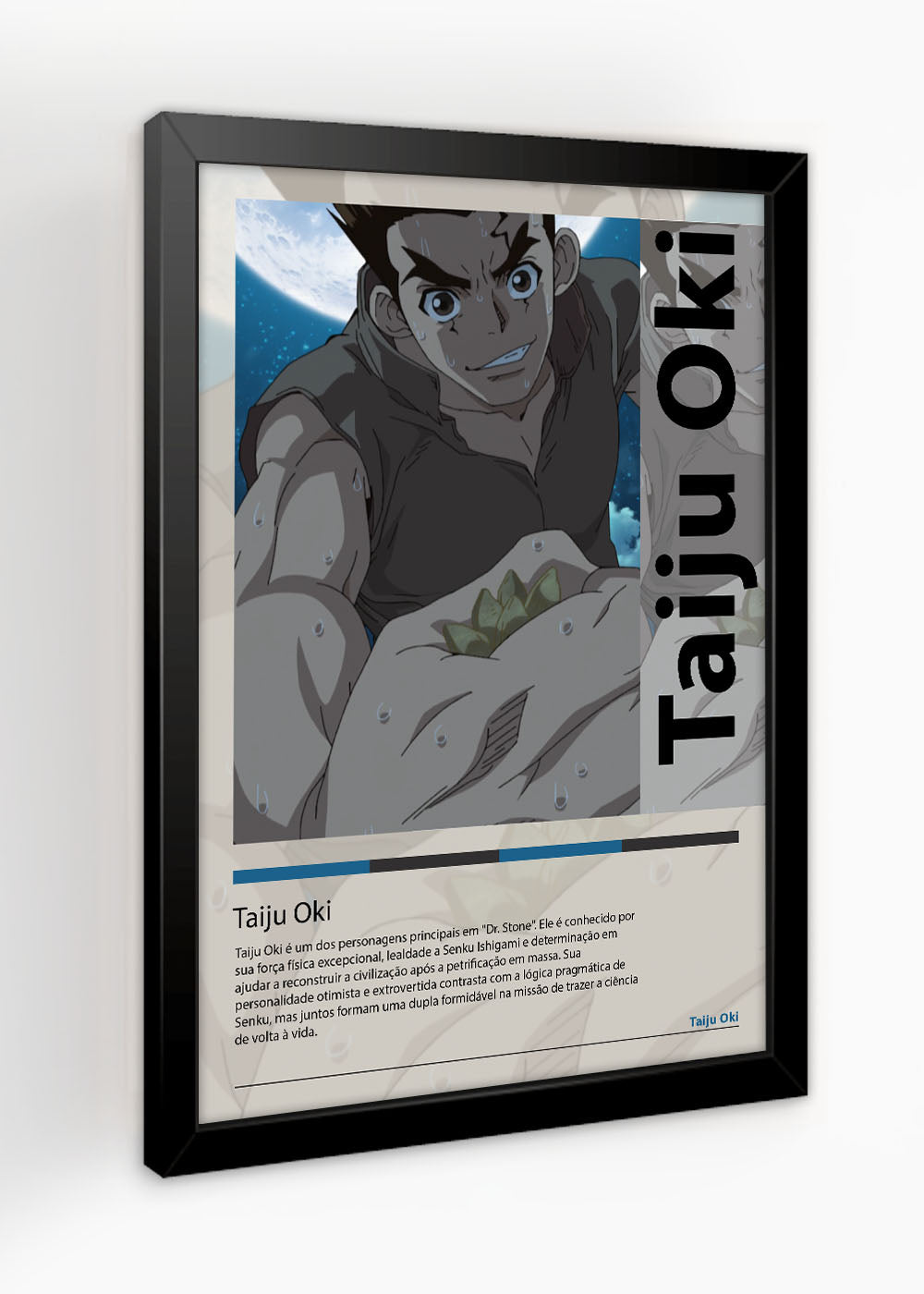 Quadro Decorativo Taiju Oki - Dr. Stone - Com vidro
