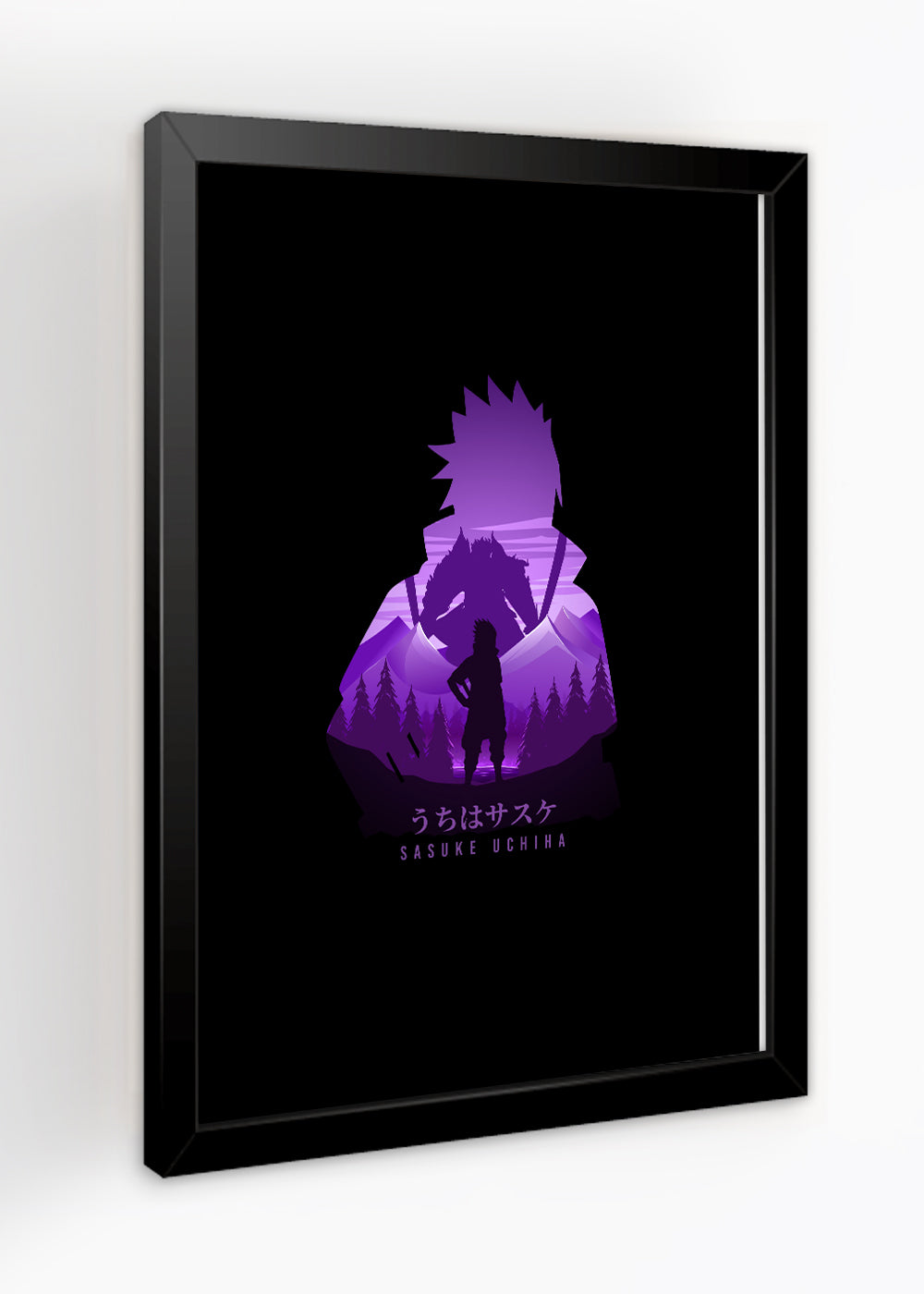 Quadro Decorativo Naruto shippuden Sasuke Uchiha - Com vidro