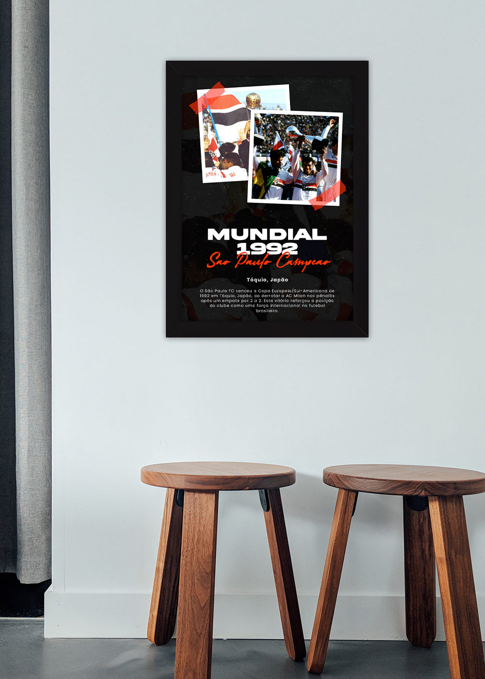 Quadro São Paulo FC - Campeão Mundial 1992 - Com vidro