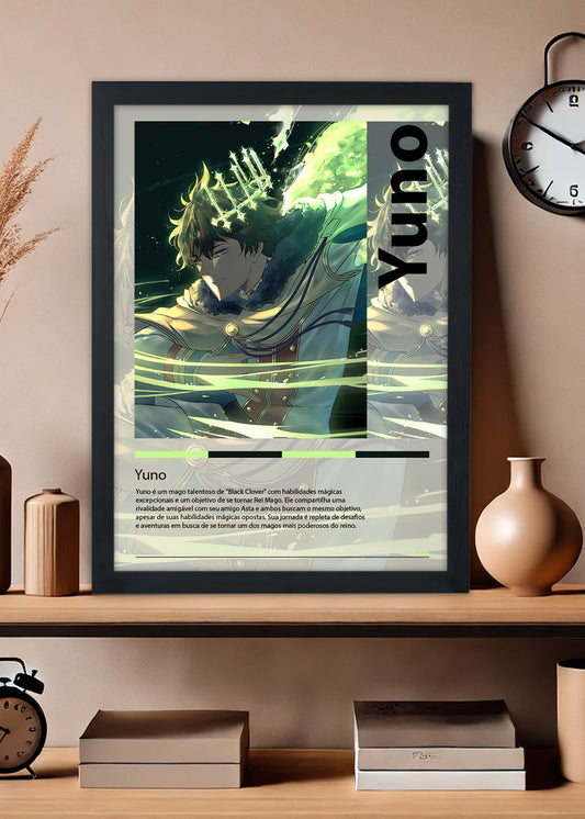 Quadro Yuno - Black Clover - Com vidro