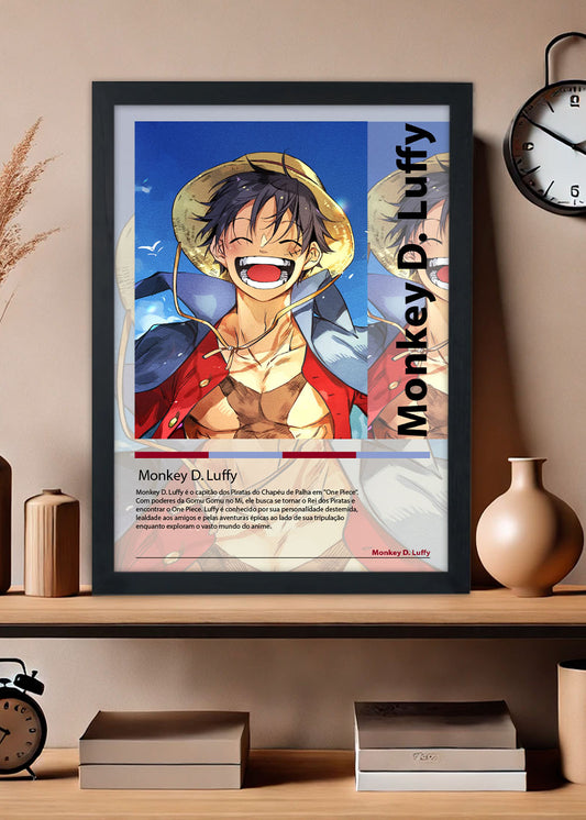 Quadro Monkey D. Luffy - One Piece - Com vidro