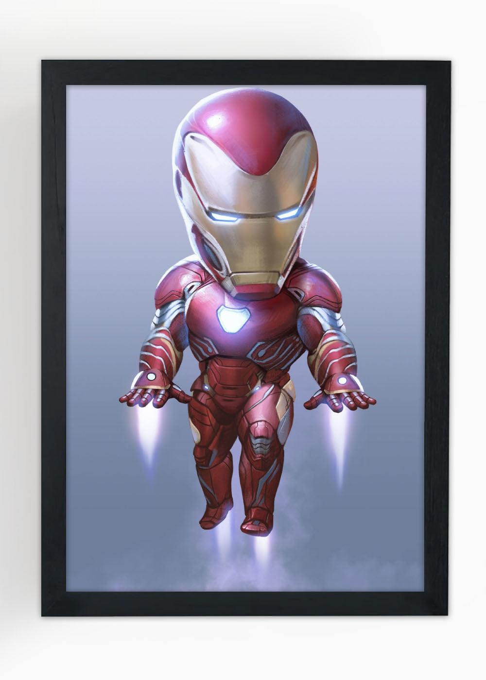 Quadro Marvel - Homem de Ferro cabeçudo - Com vidro