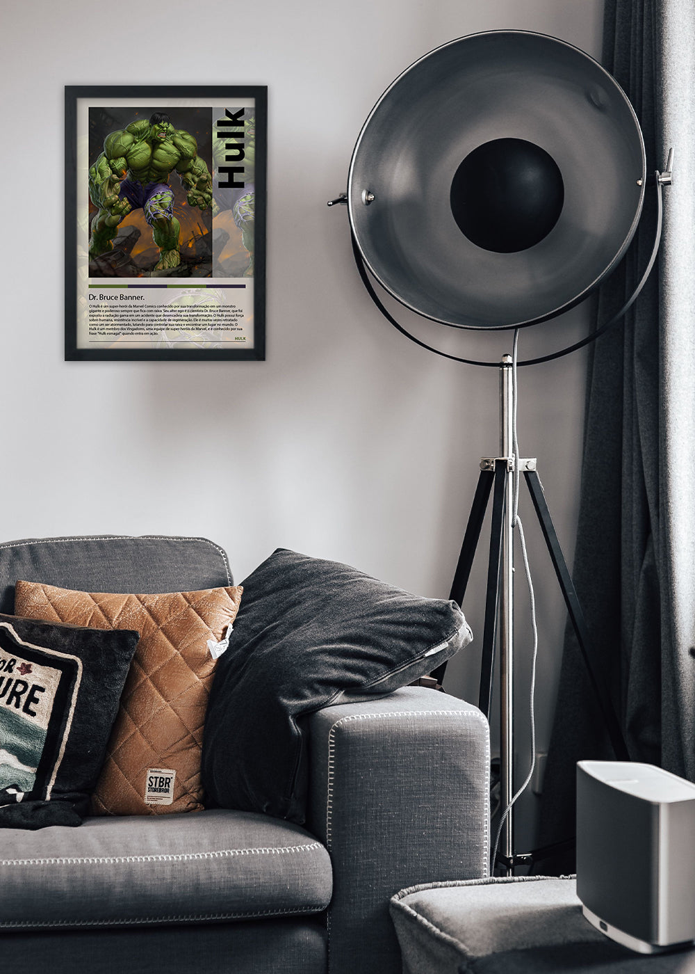 Quadro Hulk a serie - Com vidro