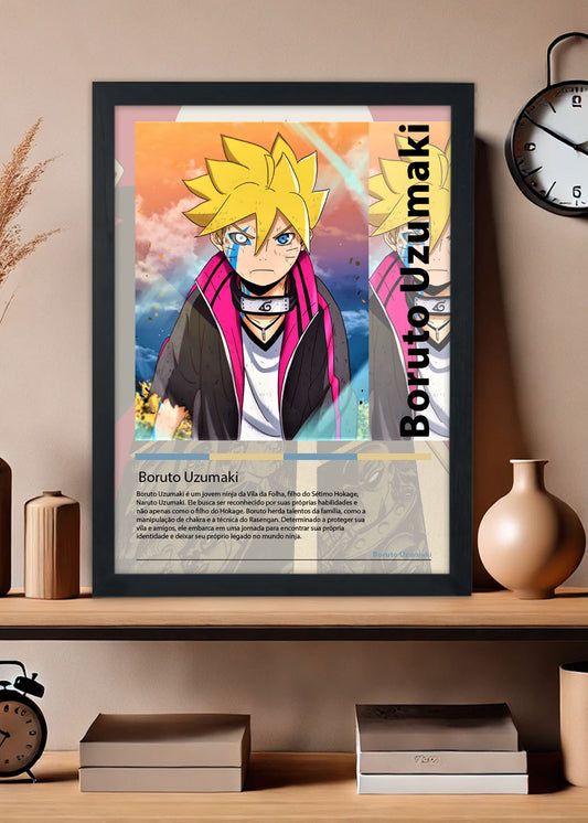 Quadro Boruto Uzumaki - Com vidro