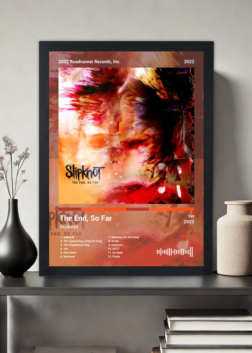 Quadro Slipknot The End, So Far (Colored) Com Vidro