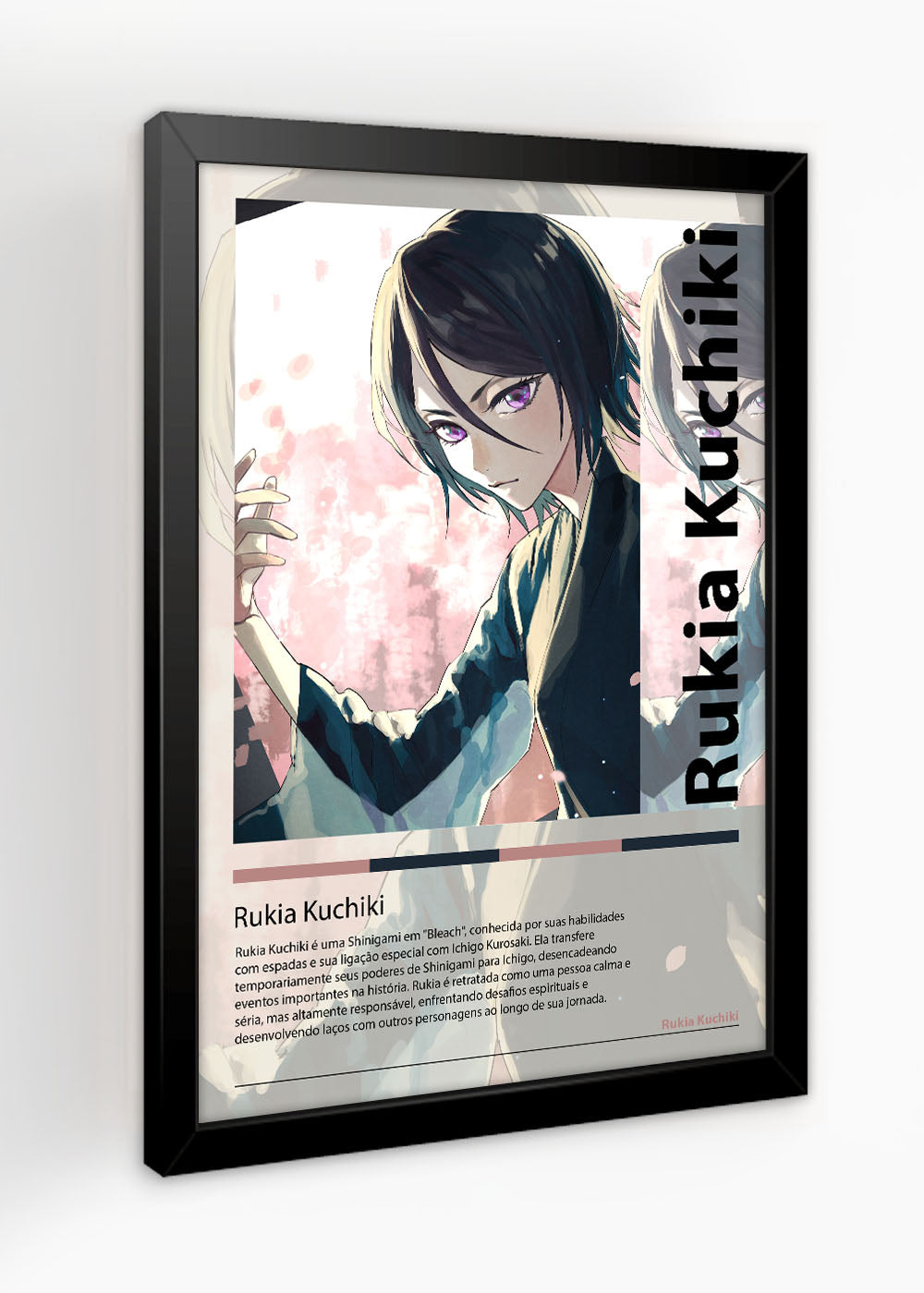 Quadro Rukia Kuchiki - Bleach - Com vidro