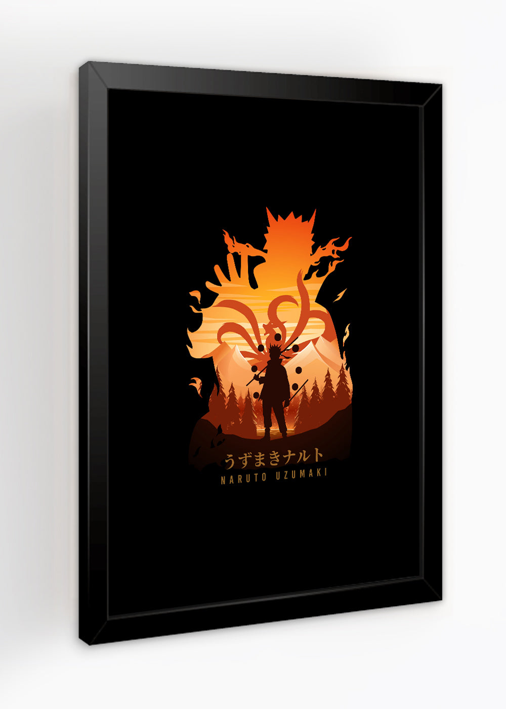 Quadro Decorativo Naruto shippuden Naruto Uzumaki Com vidro