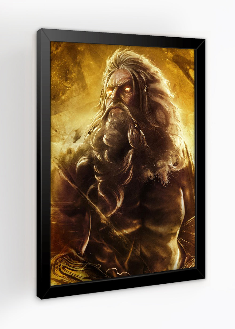 Quadro Decorativo Zeus poderoso - Mitologia - Com vidro