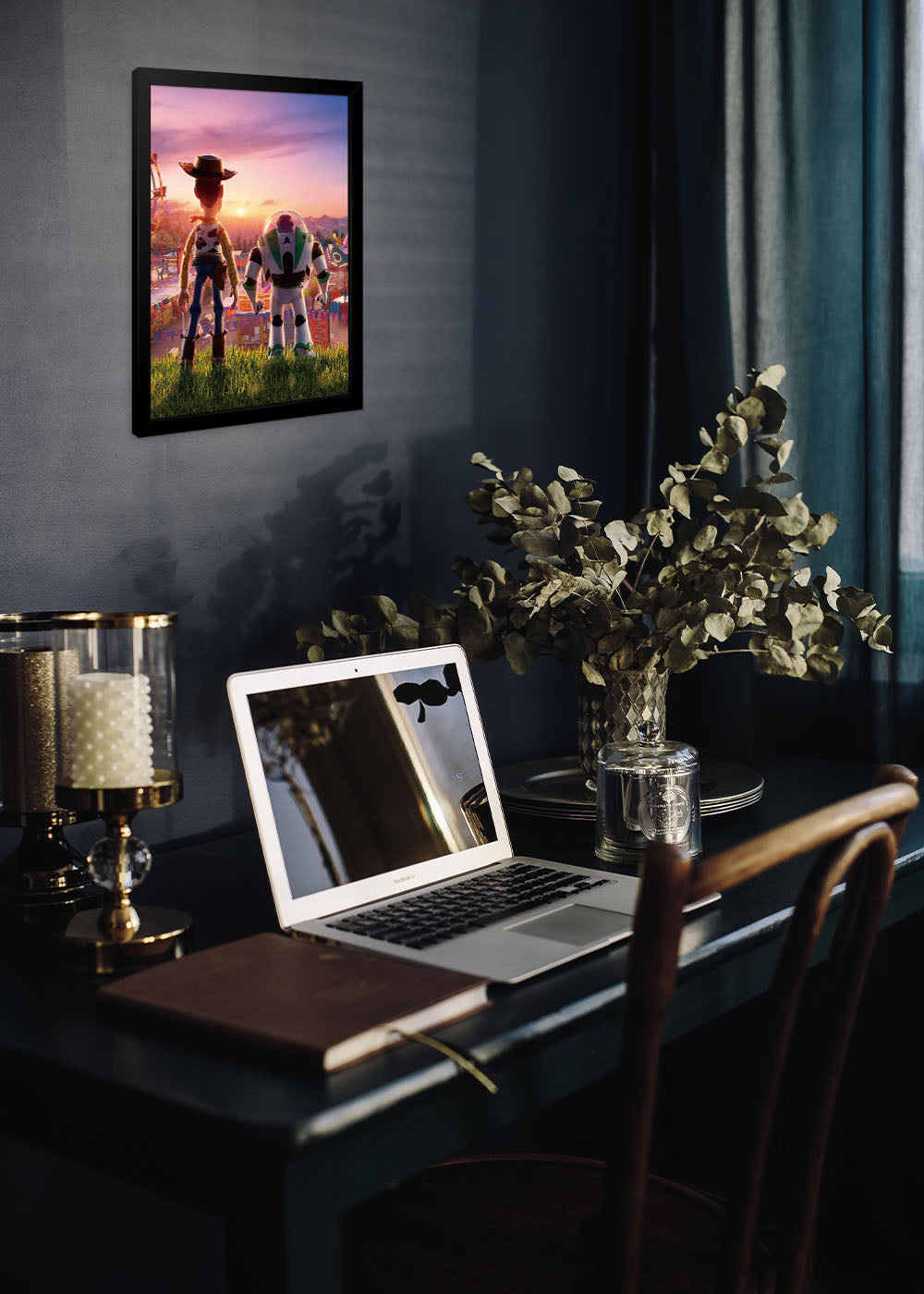 Quadro Decorativo Woody e Buzz - Com vidro