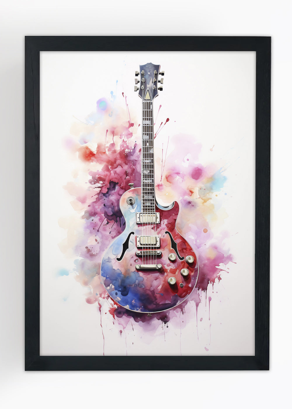 Quadro Decorativo Arte da guitarra Abstrata - Com vidro