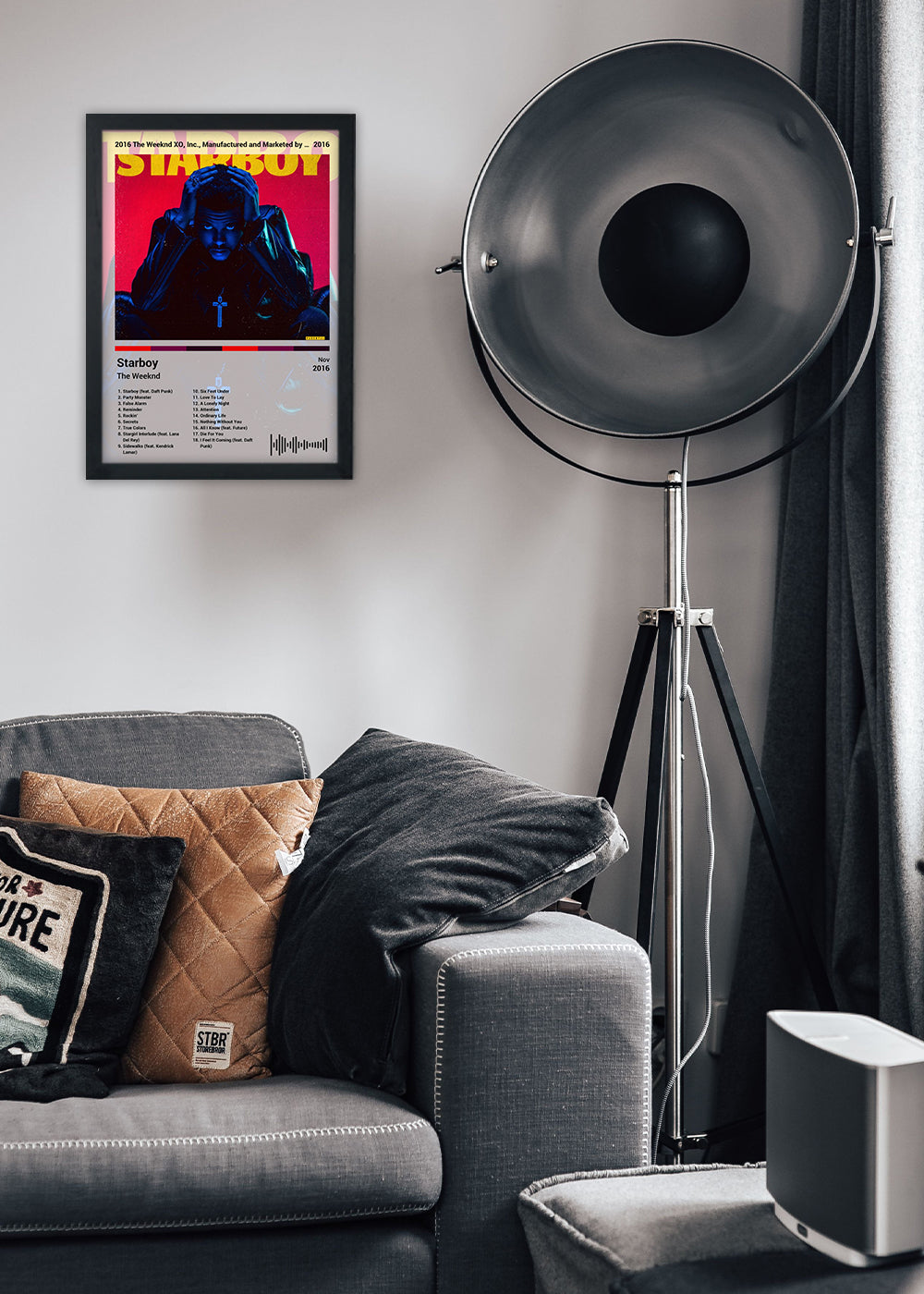 Quadro The Weeknd - Starboy (Light) - Com Vidro