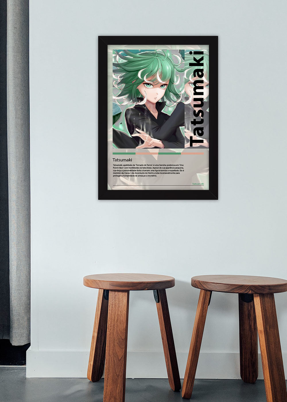 Quadro Decorativo Tatsumaki - One-Punch Man - Com vidro