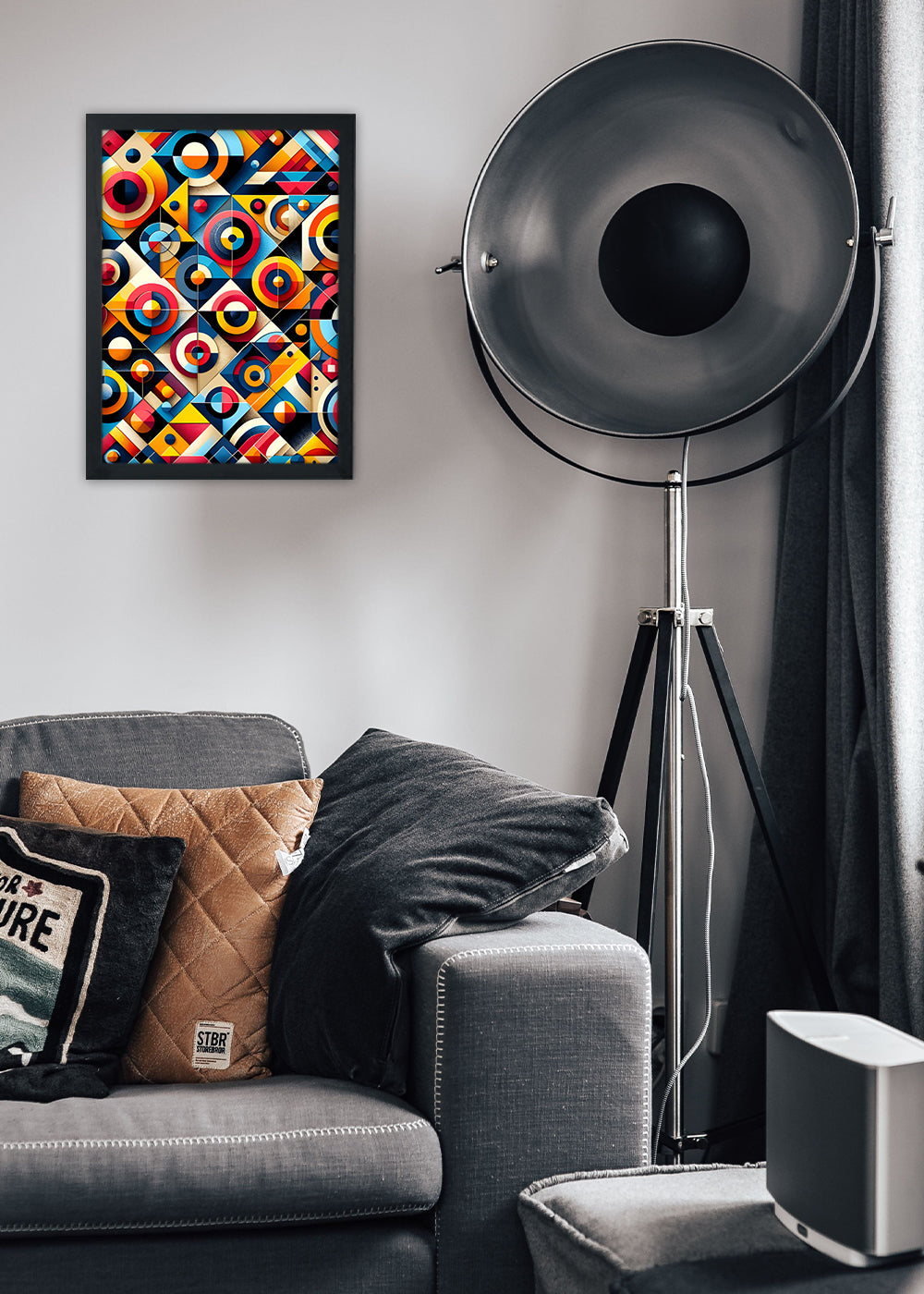 Quadro Decorativo olhos abstratos - Com vidro