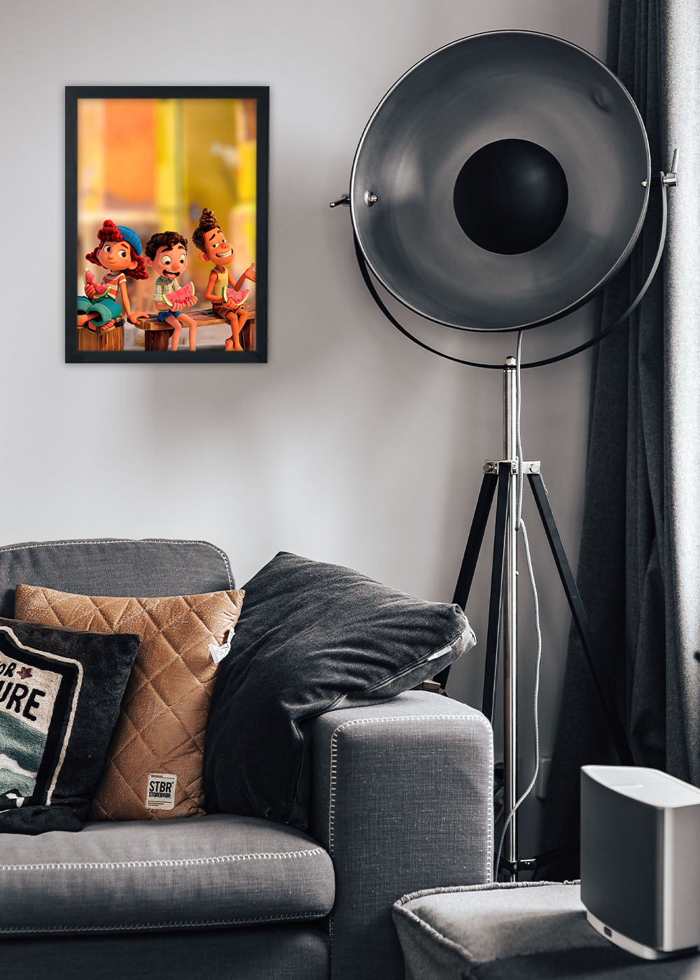 Quadro Decorativo Luca e seus amigos - Com vidro