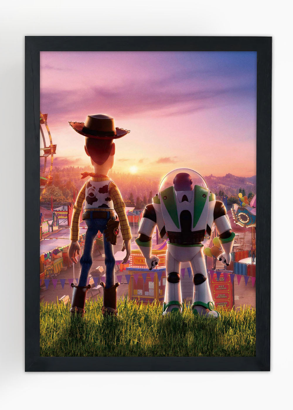Quadro Decorativo Woody e Buzz - Com vidro