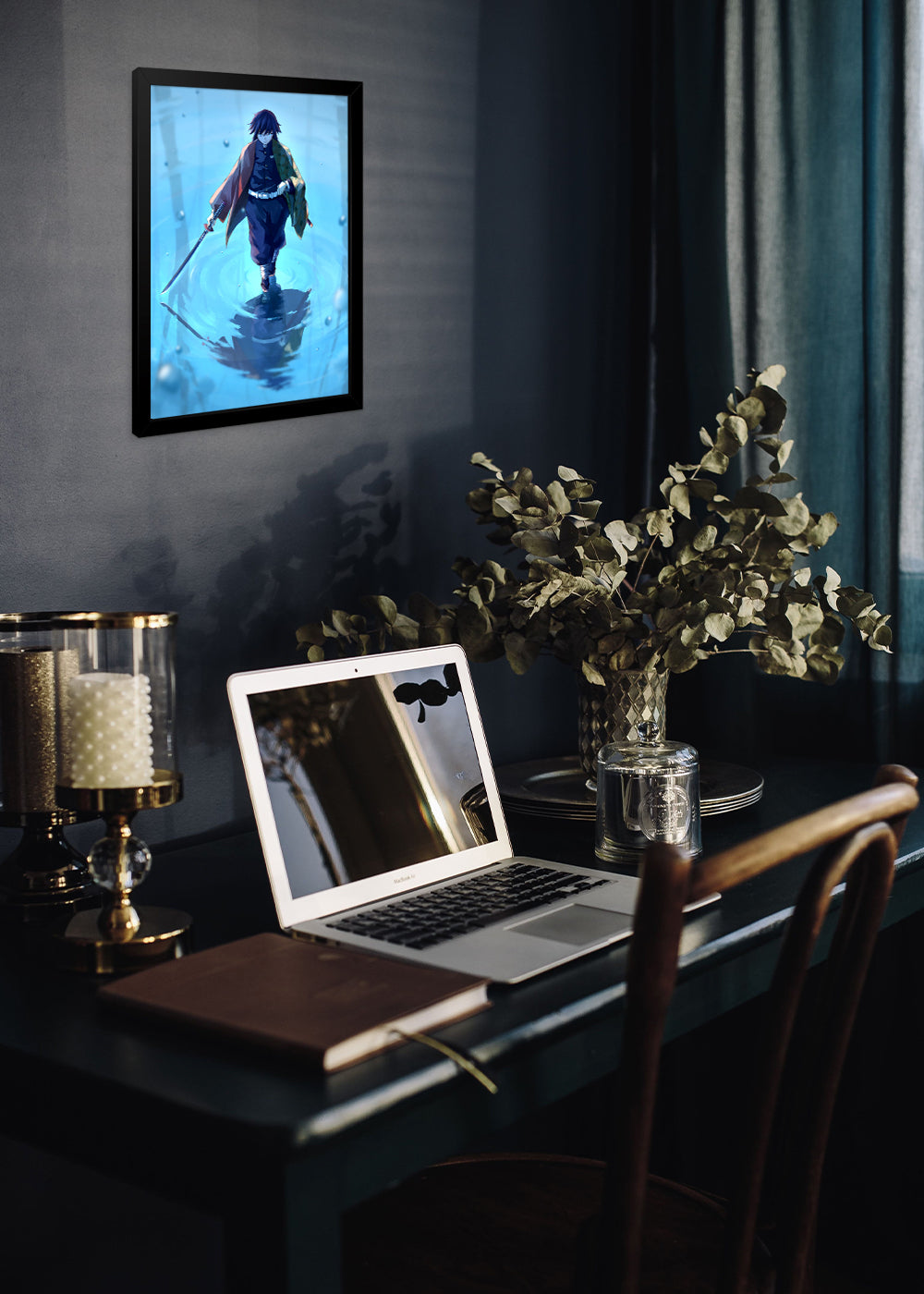 Quadro Decorativo Demon Slayer - Giyu Tomioka - Com vidro