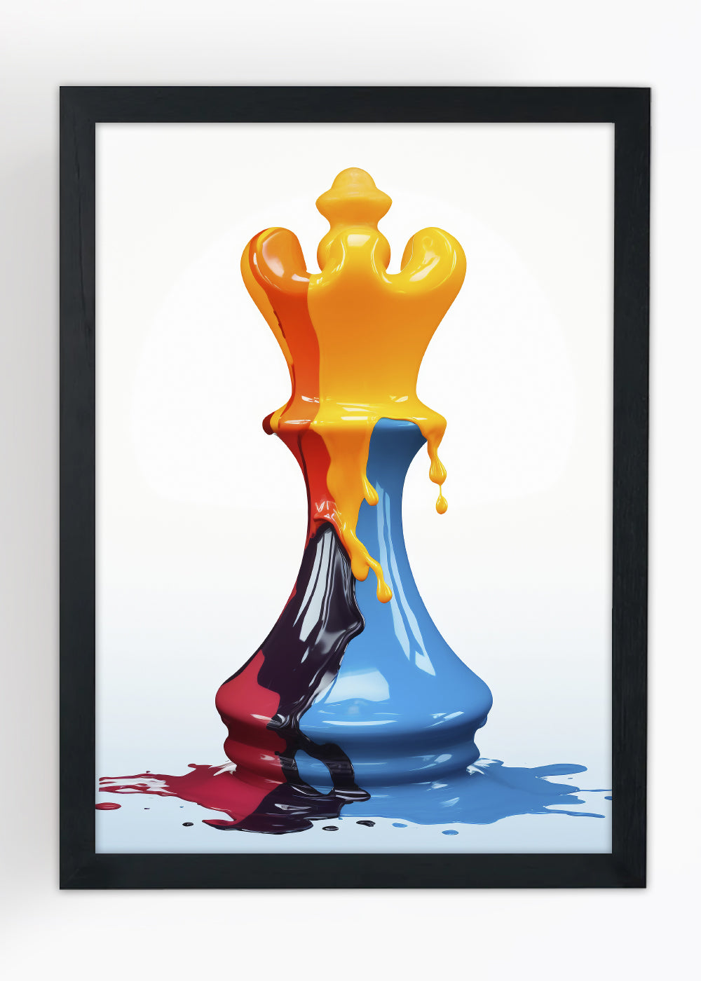 Quadro Decorativo Peça do xadrez Abstrato - Com vidro