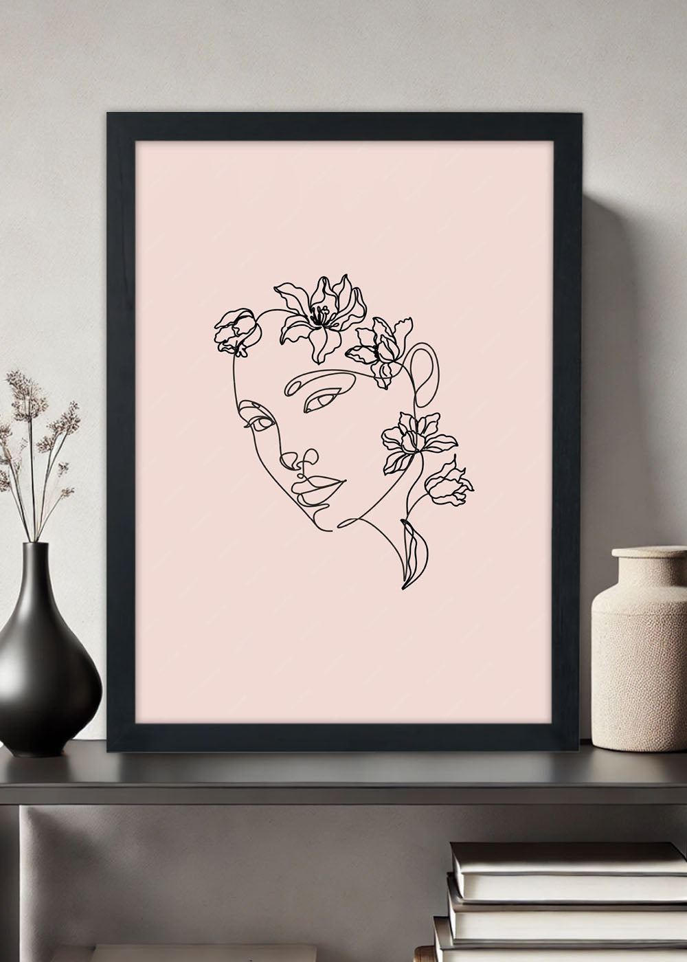 Quadro Decorativo A Moça Abstrato - Com vidro