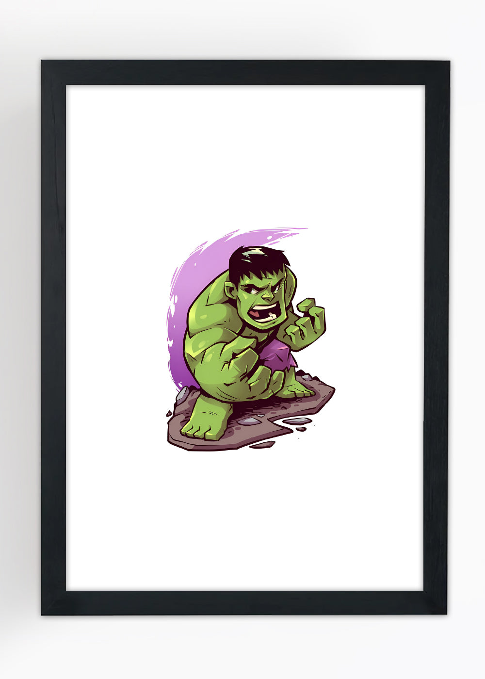 Quadro Hulk bravo criança - Com vidro