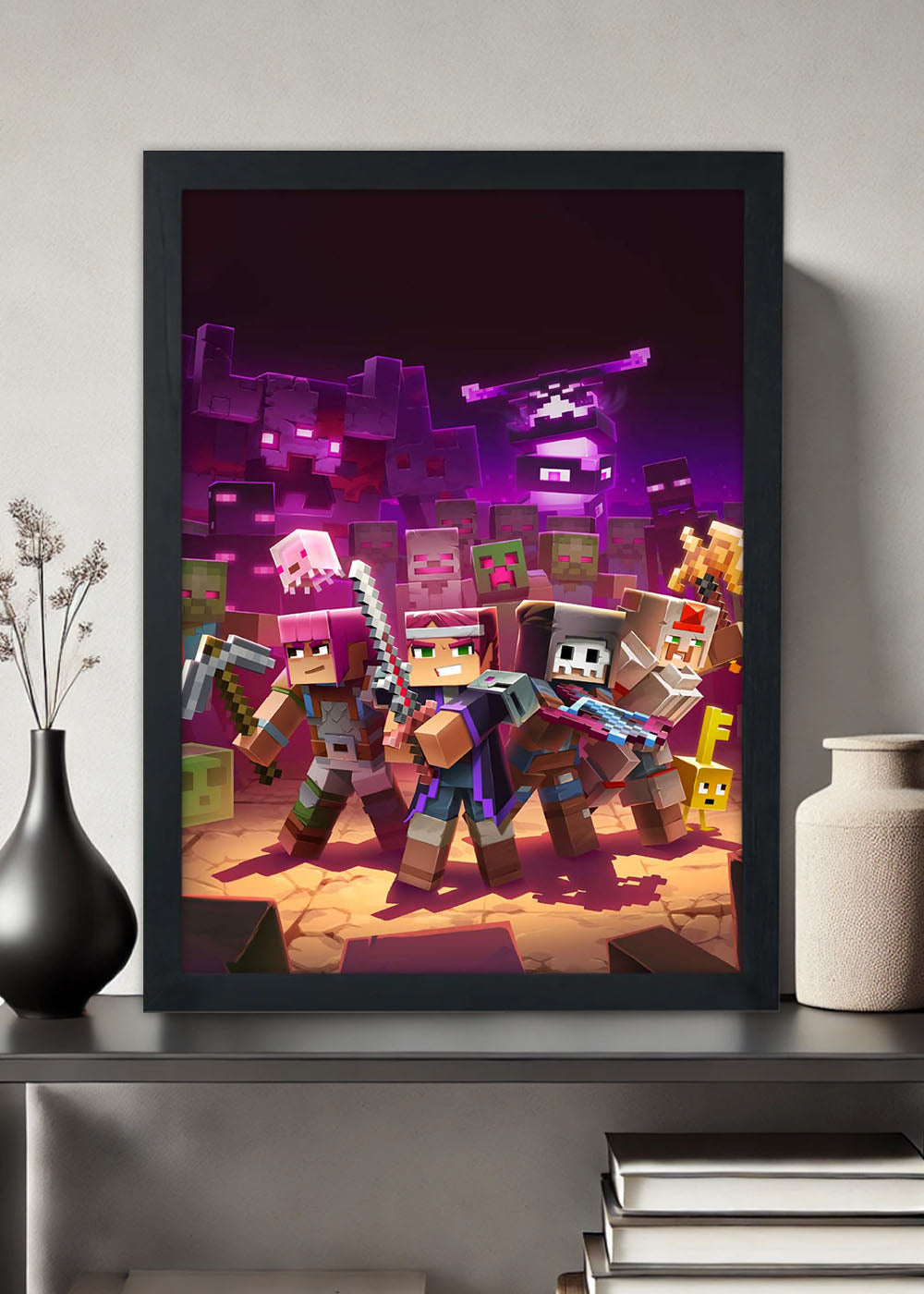 Quadro Decorativo Minecraft - Com vidro