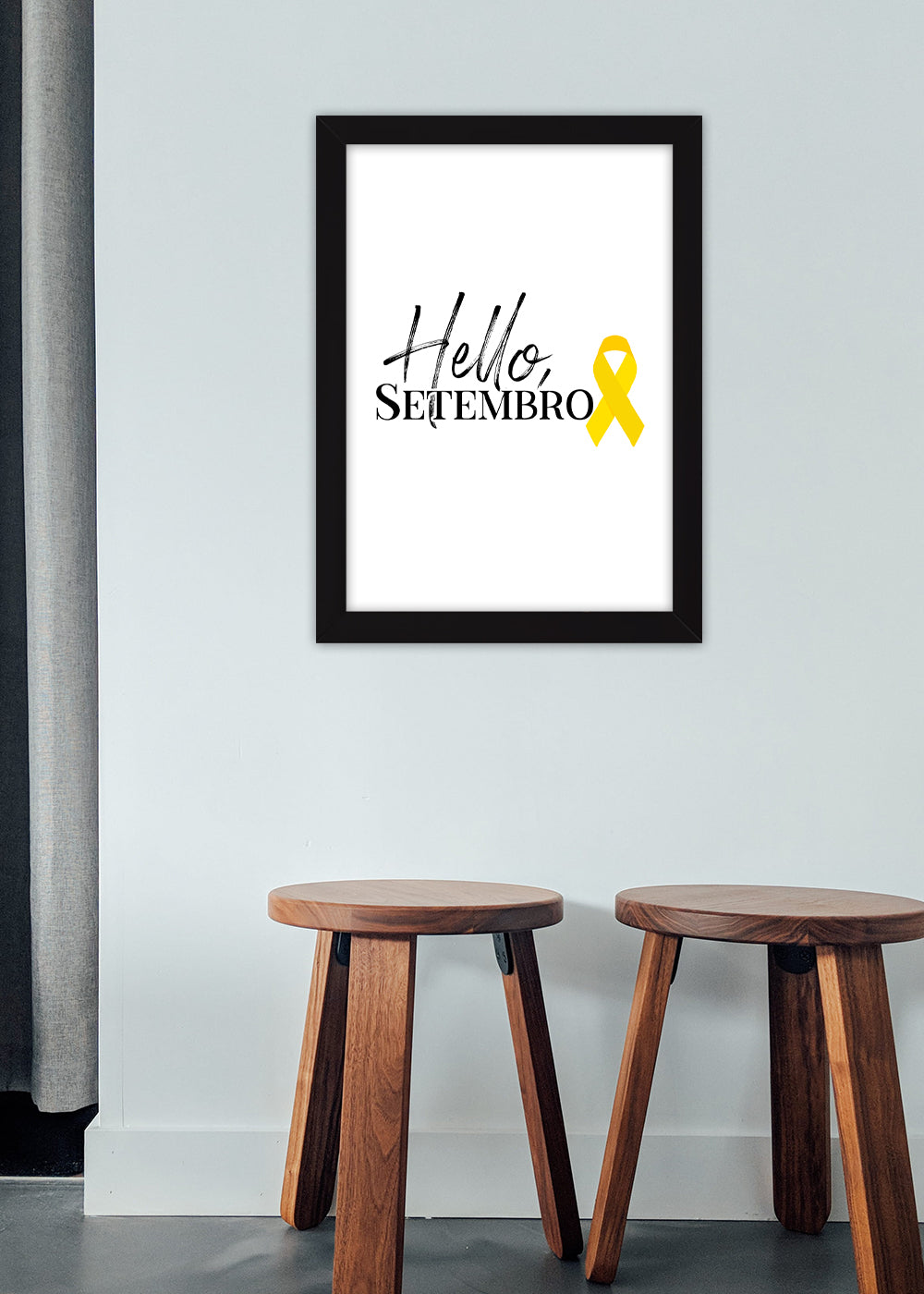 Quadro Setembro amarelo - Com vidro