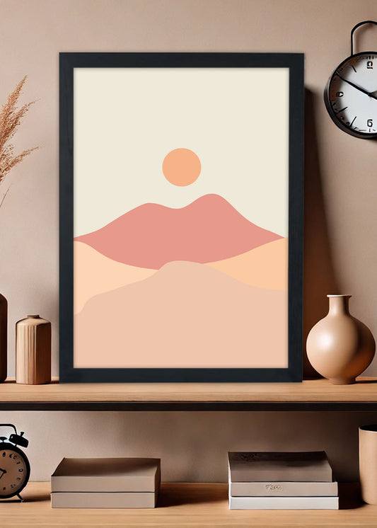 Quadro Decorativo Quente abstrato - Com vidro