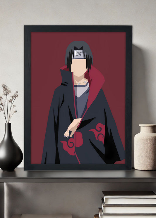 Quadro Decorativo Itachi Uchiha - Anime - Com vidro