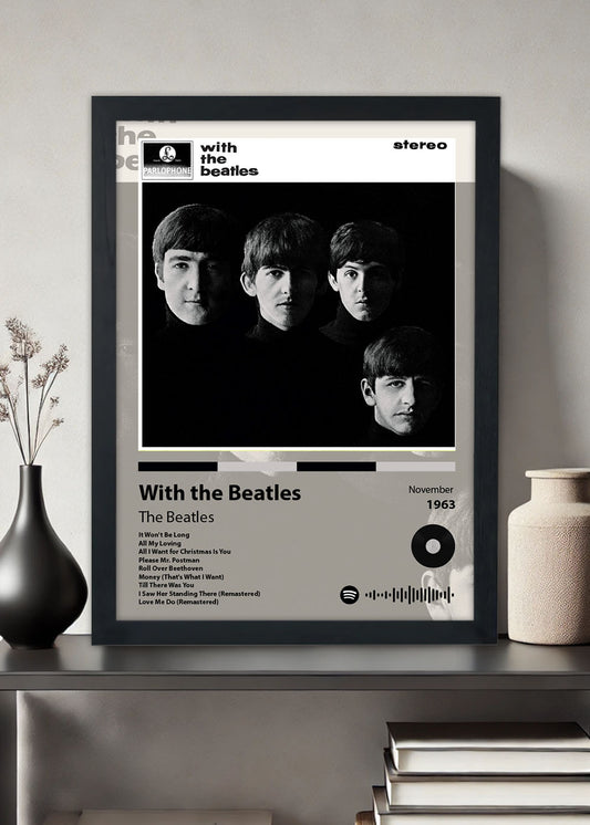Quadro With the Beatles  - The Beatles - Com vidro