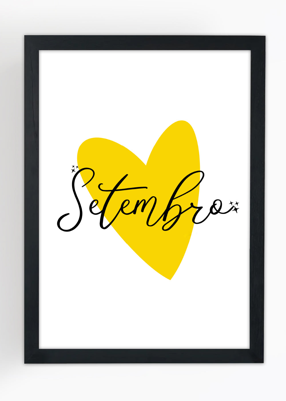 Quadro Setembro amarelo (prevenção do suicídio) - Com vidro