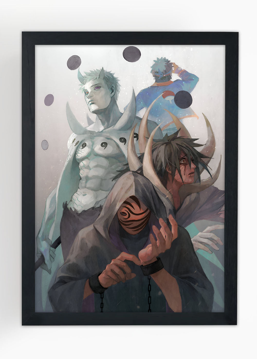 Quadro Decorativo Obito Uchiha - Anime - Com vidro