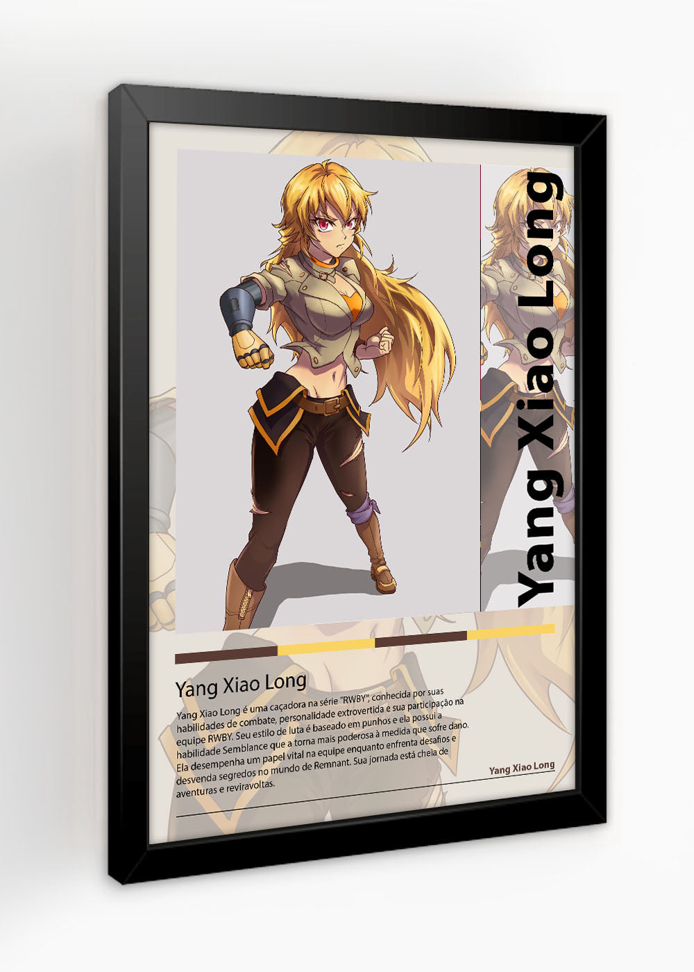 Quadro Decorativo Yang Xiao Long - RWBY - Com vidro