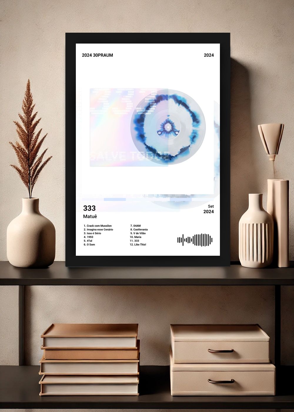 Quadro Decorativo Matuê 333 (Light) Com Vidro