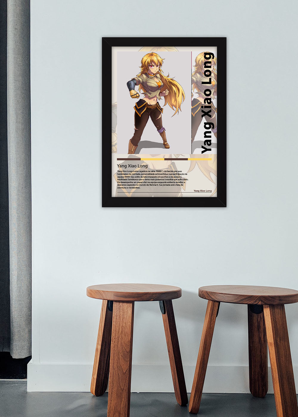 Quadro Decorativo Yang Xiao Long - RWBY - Com vidro