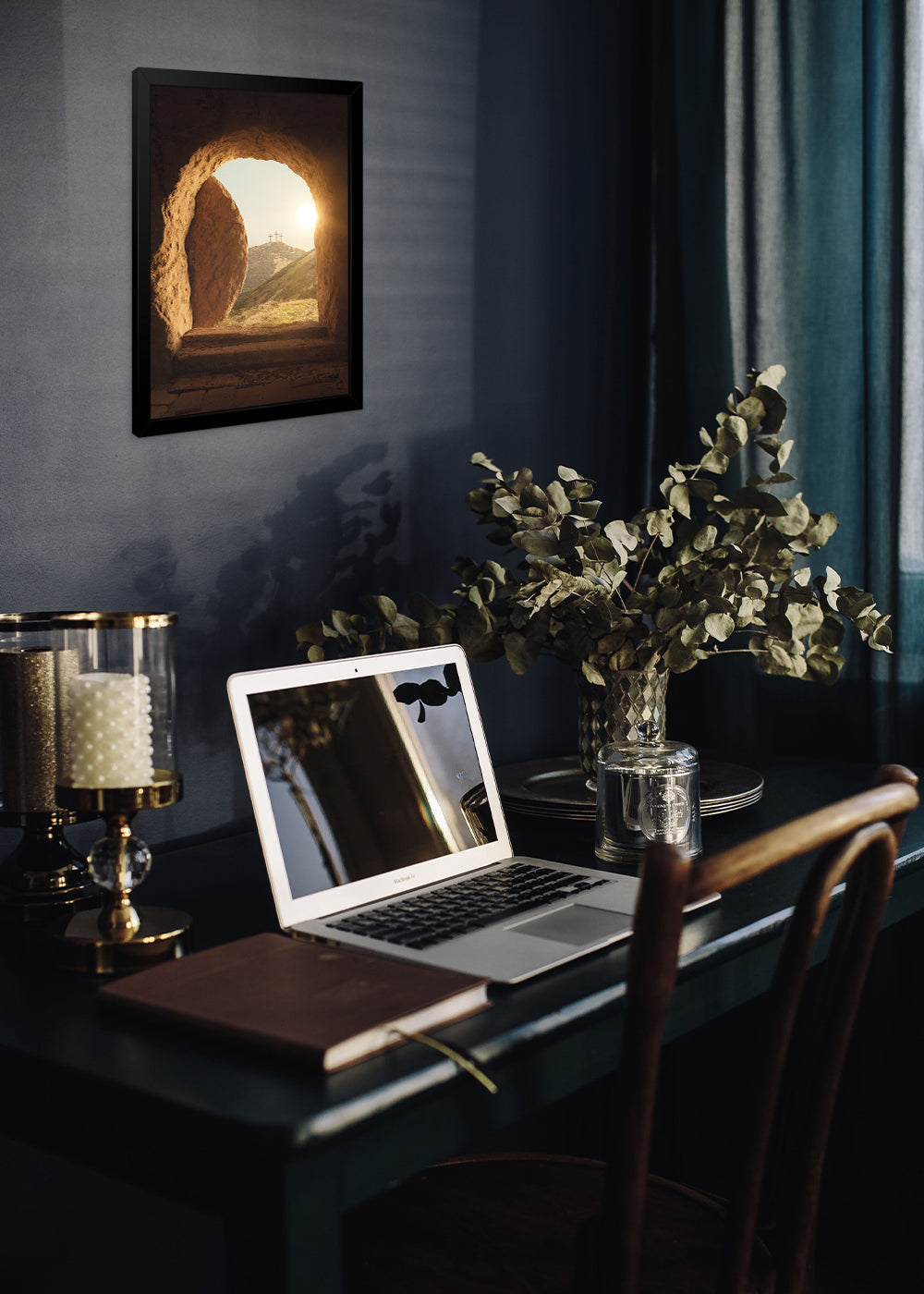 Quadro Renascimento de deus - religioso - Com vidro